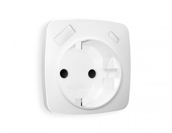 Фотография товара 'Ambrella OP1300 Лицевая панель OMEGA (Белый матовый) для электрической розетки'