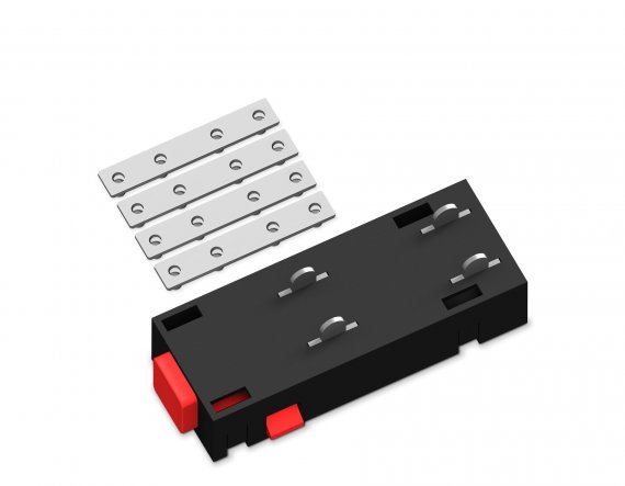 Фотография товара 'Ambrella GL1108 Коннектор питания прямой с соединителем для шинопровода в натяжной потолок Magnetic 220V BK'