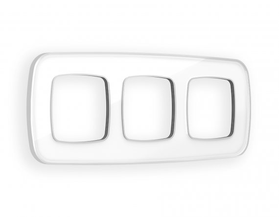 Фотография товара 'Ambrella OF640133 Рамка OMEGA Coint (Белый Стекло органическое/Серебро) 3-ая'