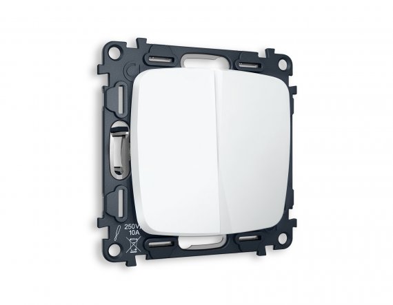 Фотография товара 'Ambrella MO123010 Комплект механизма 2-клавишного выключателя OMEGA'