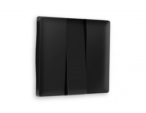 Фотография товара 'Ambrella AP8050 Лицевая панель ALFA (Черный матовый) для 3-клавишных выключателей'