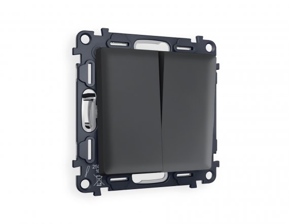 Фотография товара 'Ambrella MA903020 Комплект механизма 2-клавишного проходного выключателя ALFA'