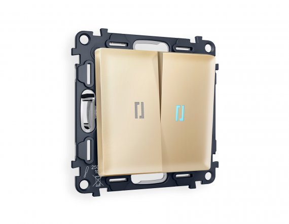 Фотография товара 'Ambrella MA604020 Комплект механизма 2-клавишного выключателя с подсветкой 10000K'