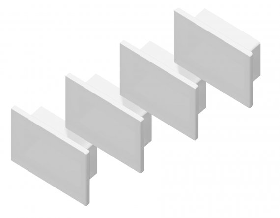 Фотография товара 'Ambrella GP8350 Заглушка WH белый 15.7*12 для накладного алюминиевого профиля'