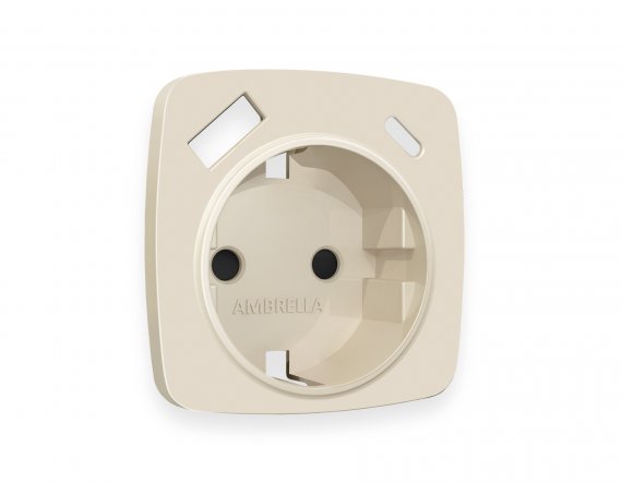 Фотография товара 'Ambrella OP3300 Лицевая панель OMEGA (Бежевый матовый) для электрической розетки'