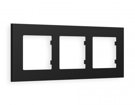 Фотография товара 'Ambrella AF250703 Рамка ALFA Qubi (Черный матовый) 3-ая'