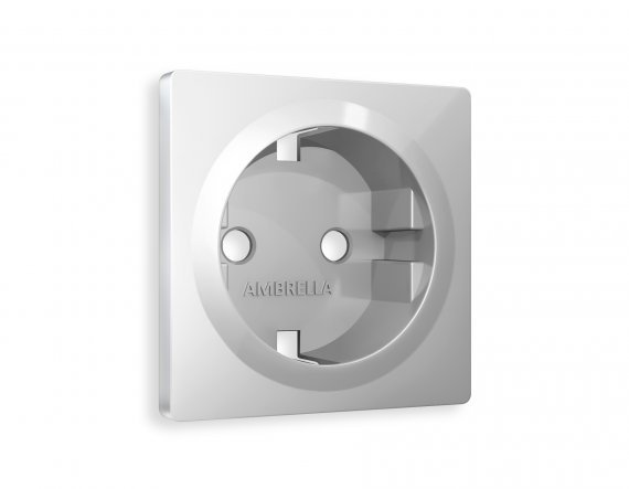 Фотография товара 'Ambrella AP4060 Лицевая панель ALFA (Серебро глянец) для электрической розетки'