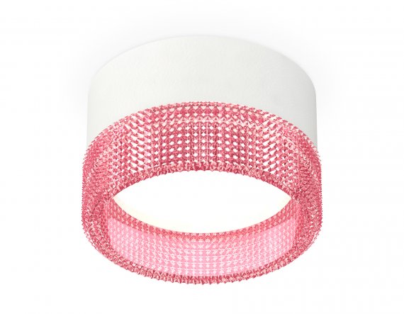 Фотография товара 'Ambrella XS8101032 Комплект накладного светильника с композитным хрусталем SWH/PI'