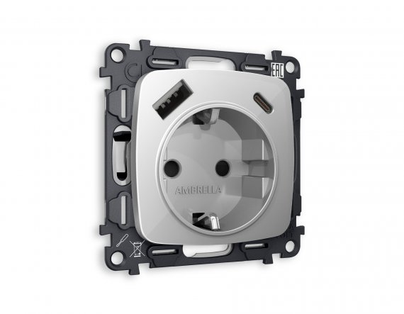 Фотография товара 'Ambrella MO410010 Комплект механизма электрической розетки OMEGA'