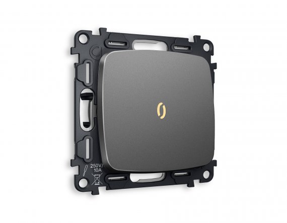 Фотография товара 'Ambrella MO652030 Комплект механизма 1-клавишного проходного выключателя с подсветкой 3200K'