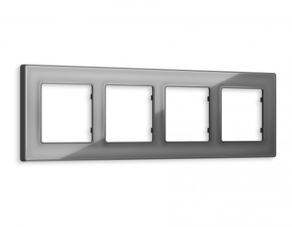 Фотография товара 'Ambrella AF580654 Рамка ALFA Arctic (Антрацит серый Стекло органическое) 4-ая'