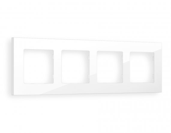 Фотография товара 'Ambrella AF250104 Рамка ALFA Qubi (Белый глянец) 4-ая'