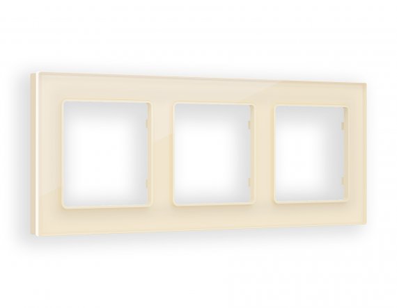Фотография товара 'Ambrella AF380303 Рамка ALFA Platos (Бежевый Стекло закаленное натуральное) 3-ая'