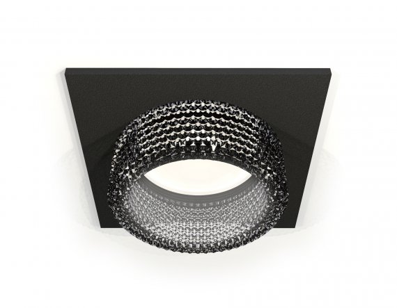 Фотография товара 'Ambrella XC6521041 Комплект встраиваемого светильника с композитным хрусталем SBK/BK'