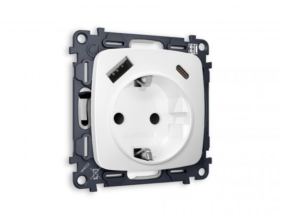 Фотография товара 'Ambrella MO130010 Комплект механизма электрической розетки OMEGA'