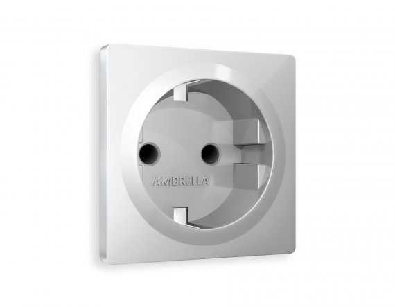 Фотография товара 'Ambrella AP4070 Лицевая панель ALFA (Серебро глянец) для электрической розетки'