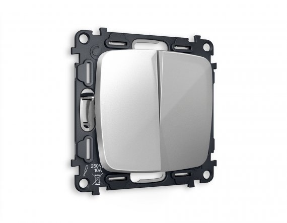 Фотография товара 'Ambrella MO403020 Комплект механизма 2-клавишного проходного выключателя OMEGA'