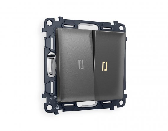 Фотография товара 'Ambrella MA654015 Комплект механизма 2-клавишного выключателя с подсветкой 5600K'