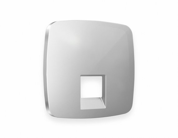 Фотография товара 'Ambrella OP4120 Лицевая панель OMEGA (Серебро глянец) для компьютерной/телефонной розетки'