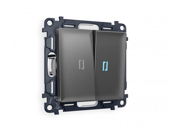 Фотография товара 'Ambrella MA654020 Комплект механизма 2-клавишного выключателя с подсветкой 10000K'