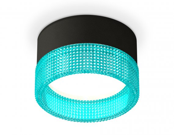 Фотография товара 'Ambrella XS8102033 Комплект накладного светильника с композитным хрусталем SBK/BL'