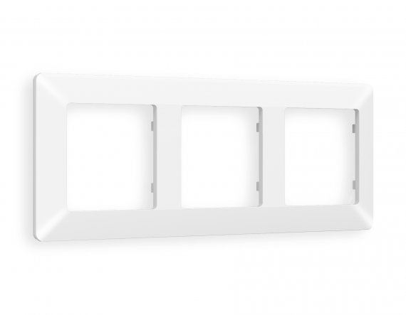 Фотография товара 'Ambrella AF110123 Рамка ALFA Line (Белый матовый) 3-ая'