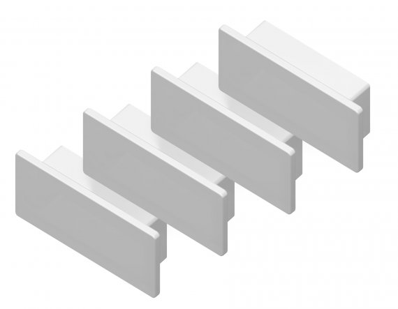 Фотография товара 'Ambrella GP8400 Заглушка WH белый 20.5*10 для накладного алюминиевого профиля'