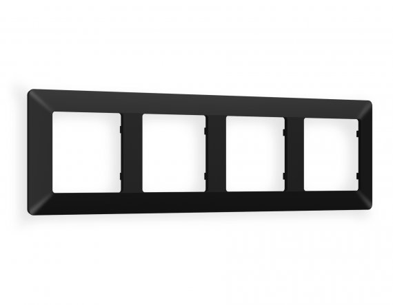 Фотография товара 'Ambrella AF110704 Рамка ALFA Line (Черный матовый) 4-ая'