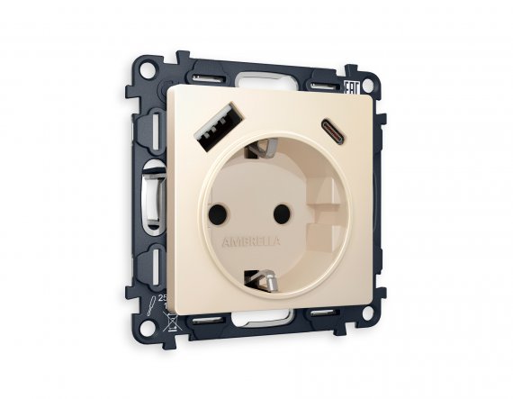 Фотография товара 'Ambrella MA330010 Комплект механизма электрической розетки ALFA'