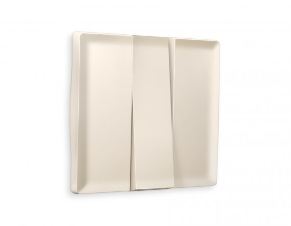 Фотография товара 'Ambrella AP3250 Лицевая панель ALFA (Бежевый матовый) для 3-клавишных выключателей'