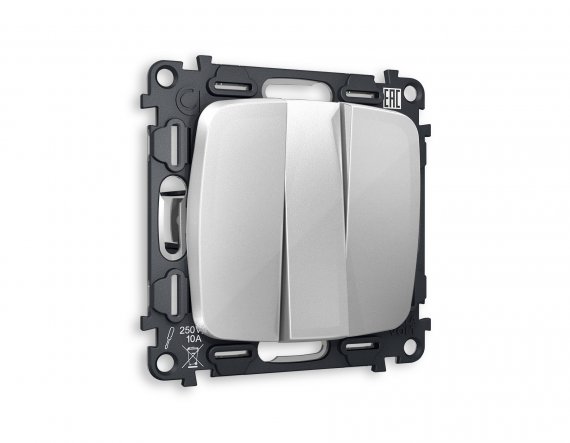 Фотография товара 'Ambrella MO405010 Комплект механизма 3-клавишного выключателя OMEGA'