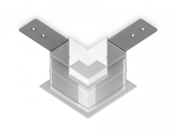 Фотография товара 'Ambrella GL1039 Коннектор угловой для встраиваемого шинопровода под ГКЛ 12,6мм Magnetic 220V WH'