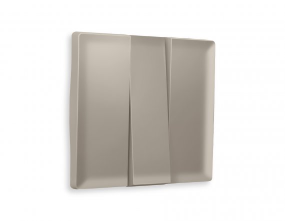 Фотография товара 'Ambrella AP3650 Лицевая панель ALFA (Серо-бежевый матовый) для 3-клавишных выключателей'