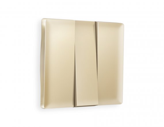 Фотография товара 'Ambrella AP6050 Лицевая панель ALFA (Шампань) для 3-клавишных выключателей'