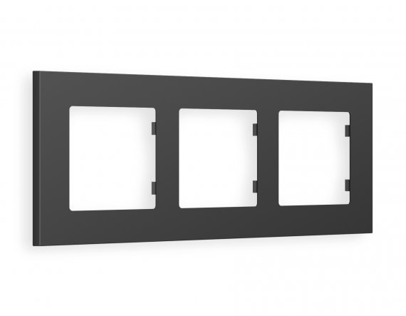 Фотография товара 'Ambrella AF250803 Рамка ALFA Qubi (Графит Мягкое касание) 3-ая'