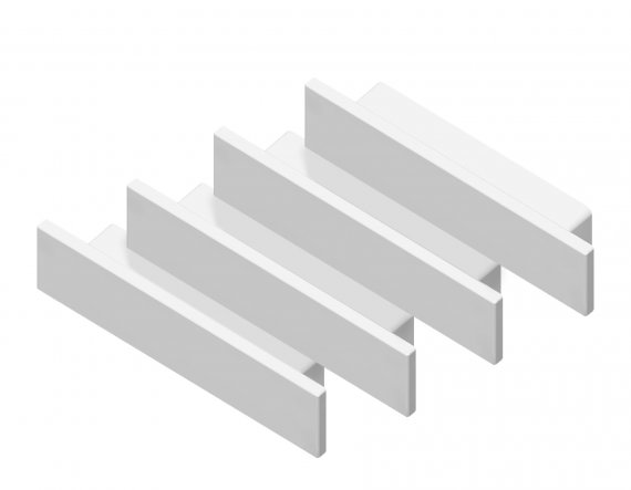 Фотография товара 'Ambrella GP8450 Заглушка WH белый 23.8*6 для накладного алюминиевого профиля'