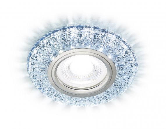 Фотография товара 'Ambrella Встраиваемый точечный светильник со светодиодной лентой хром/прозрачный'