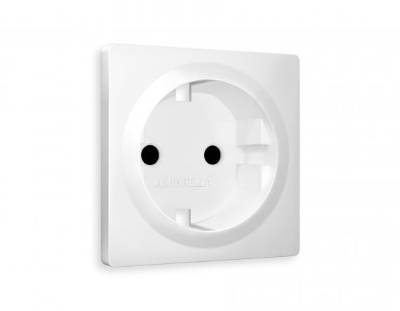 Фотография товара 'Ambrella AP1270 Лицевая панель ALFA (Белый матовый) для электрической розетки'