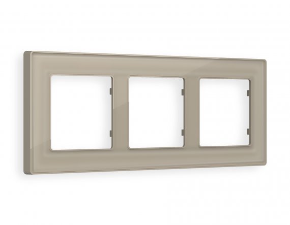 Фотография товара 'Ambrella AF580363 Рамка ALFA Arctic (Серо-бежевый Стекло органическое) 3-ая'