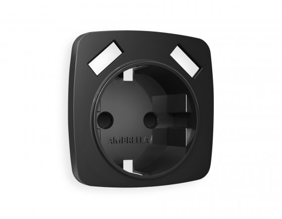 Фотография товара 'Ambrella OP8090 Лицевая панель OMEGA (Черный матовый) для электрической розетки'