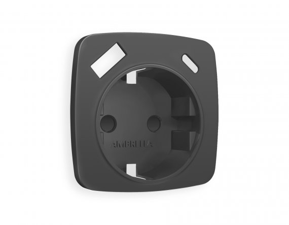 Фотография товара 'Ambrella OP9100 Лицевая панель OMEGA (Графит Мягкое касание) для электрической розетки'