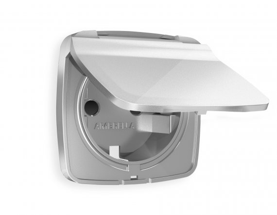 Фотография товара 'Ambrella OP4080 Лицевая панель OMEGA (Серебро глянец) для электрической розетки'