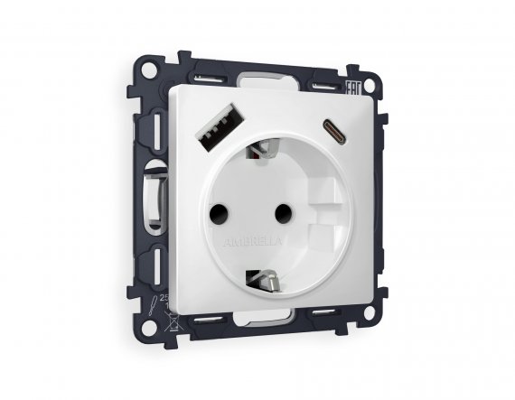 Фотография товара 'Ambrella MA130010 Комплект механизма электрической розетки ALFA'