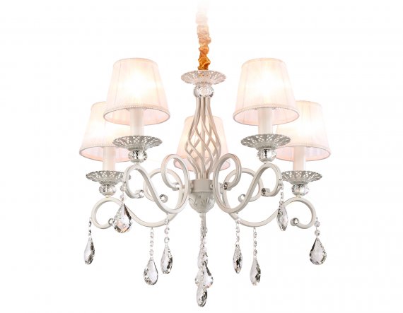 Фотография товара 'Ambrella TR4547 Подвесная люстра с абажурами и хрусталем E14/5 max 40W D565*500'