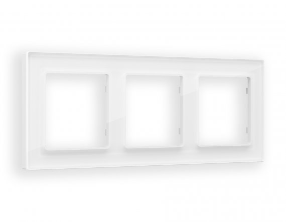 Фотография товара 'Ambrella AF380103 Рамка ALFA Platos (Белый Стекло закаленное натуральное) 3-ая'