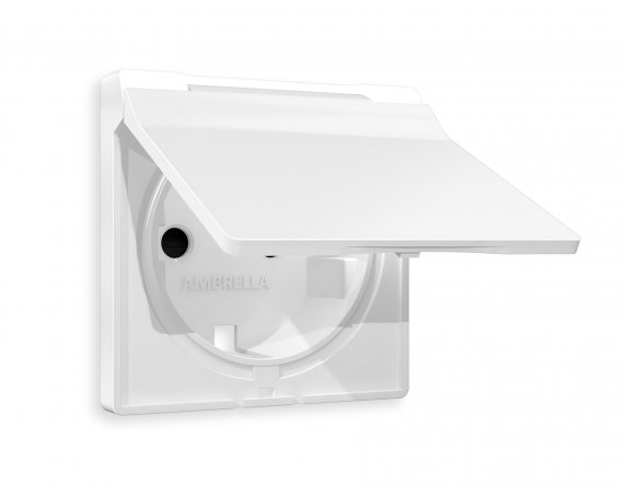 Фотография товара 'Ambrella AP1280 Лицевая панель ALFA (Белый матовый) для электрической розетки'