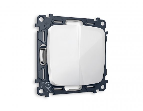 Фотография товара 'Ambrella MO103010 Комплект механизма 2-клавишного выключателя OMEGA'