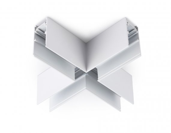 Фотография товара 'Ambrella GL3375 Коннектор X-образный для накладного шинопровода Magnetic GL3375 WH белый 170*170*53.7'