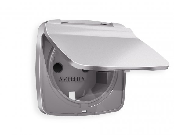 Фотография товара 'Ambrella OP5080 Лицевая панель OMEGA (Сталь матовый) для электрической розетки'