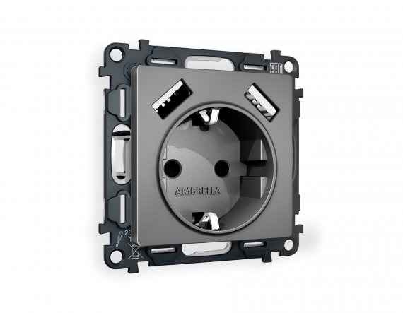 Фотография товара 'Ambrella MA659010 Комплект механизма электрической розетки ALFA'